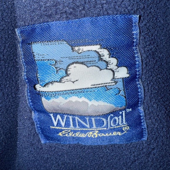 Vintage Eddie Bauer WindFoil Bomber Jacket White Zip Fleece Lined Coat Women’s L - Picture 7 of 7